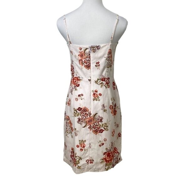 BROCK COLLECTION X H&M WHITE BURGUNDY FLORAL BUSTIER MINI DRESS - S - Picture 4 of 10